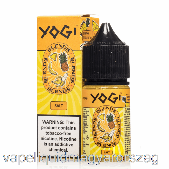 Banán Ananász Jég - Jógi Keverékek Sók - 30ml 50mg Vape Toll